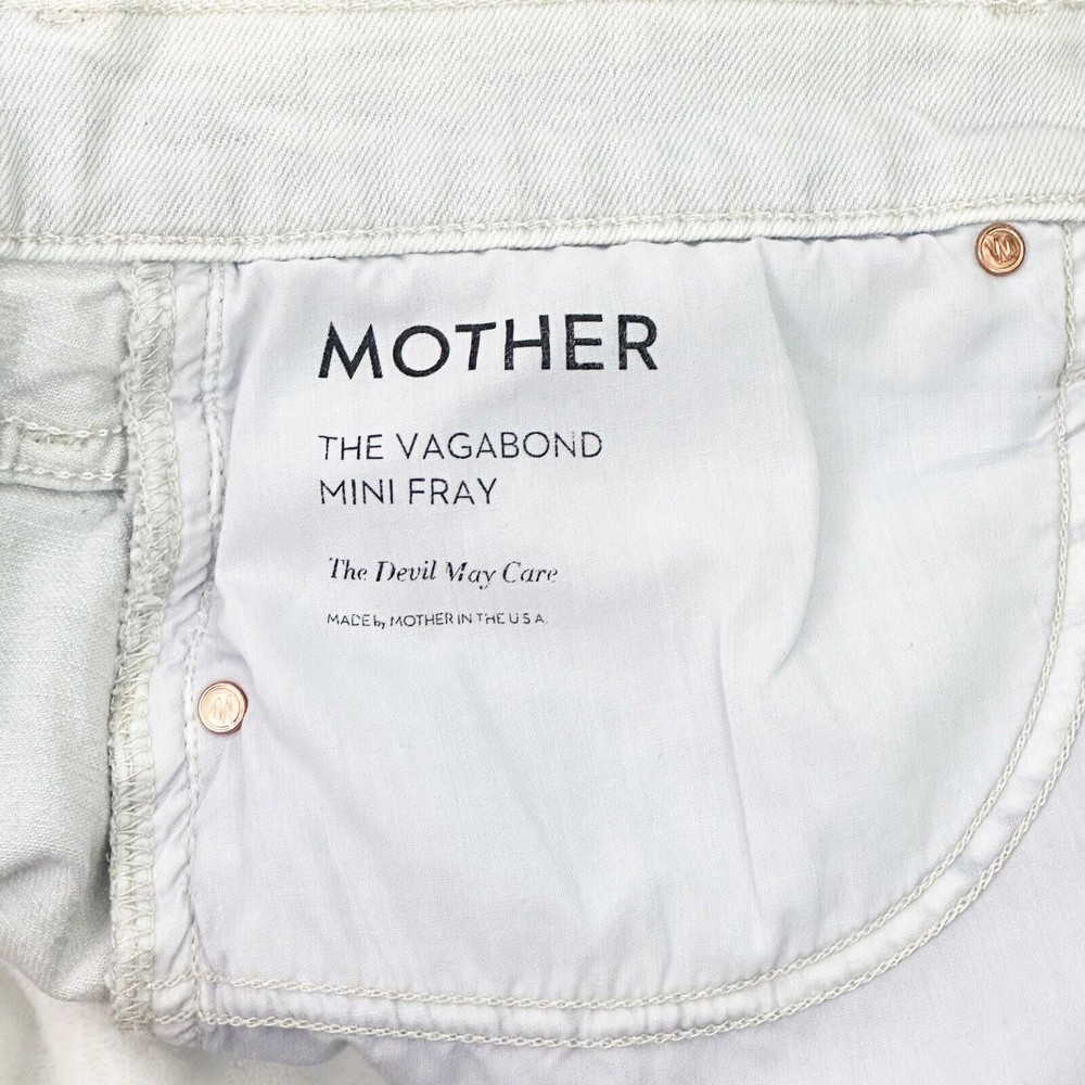 Mother Superior Women's Distressed Denim Mini Skirt Vagabond Fray Size 30 - Picture 6 of 11